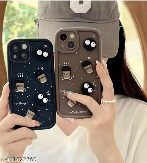 Fun Cartoon 3D Ball Coffee Silicone Case / Cover For iPhone
