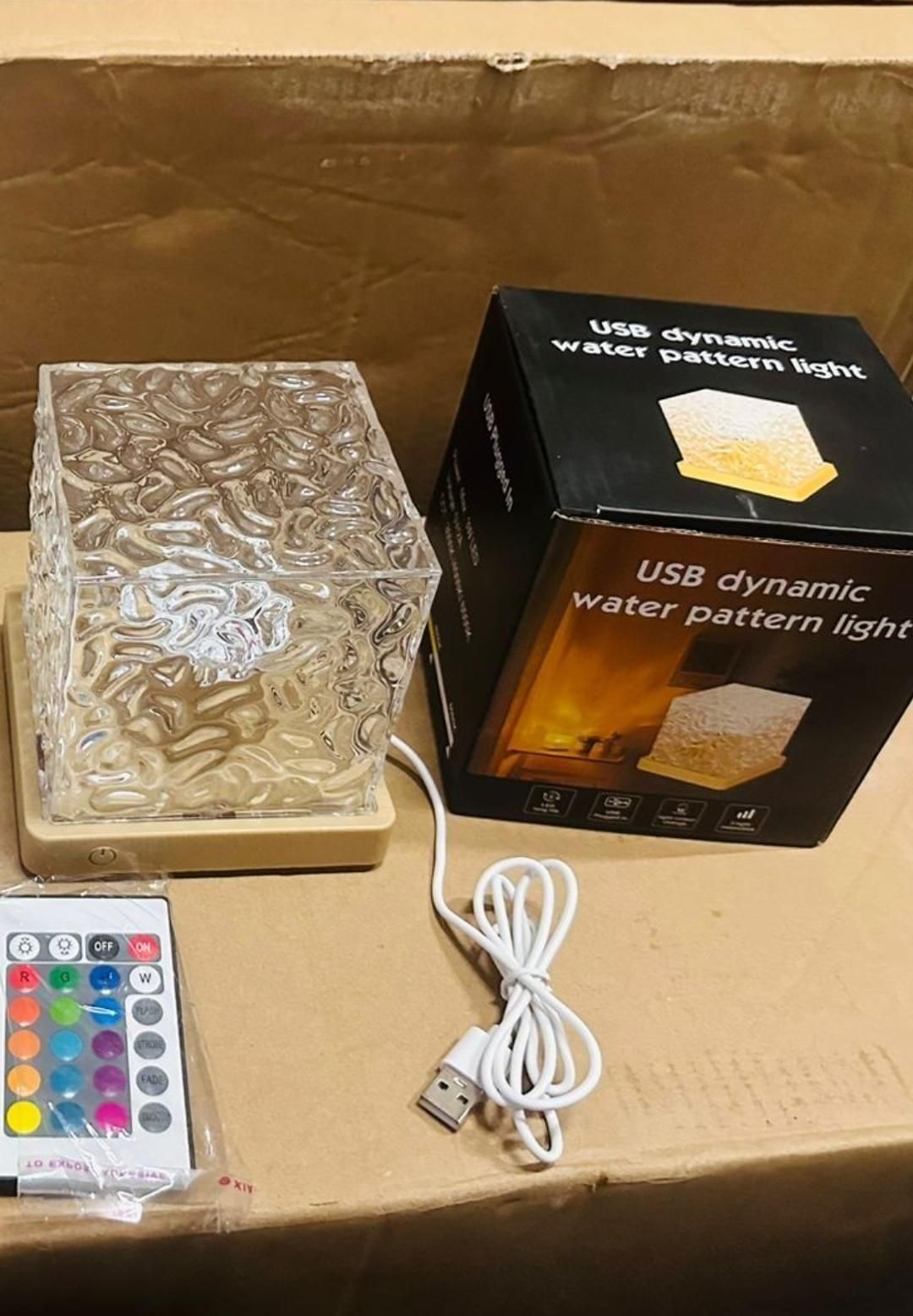 Rotating Water Ripple Night Light Aura Lamp 0796fc-4c