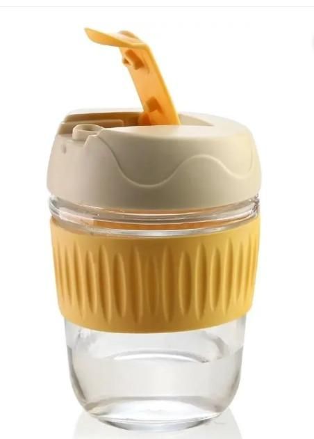 Glass Tumbler with Airtight Lid and Straw 0796fc-4c